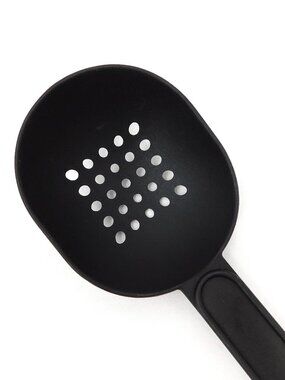 T-Fal Black Nylong Slotted Holes Serving Spoon Dipper Ladel Utensil Canada